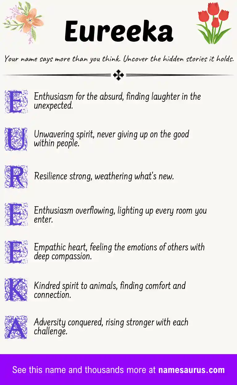 Acrostic poem about Eureeka.