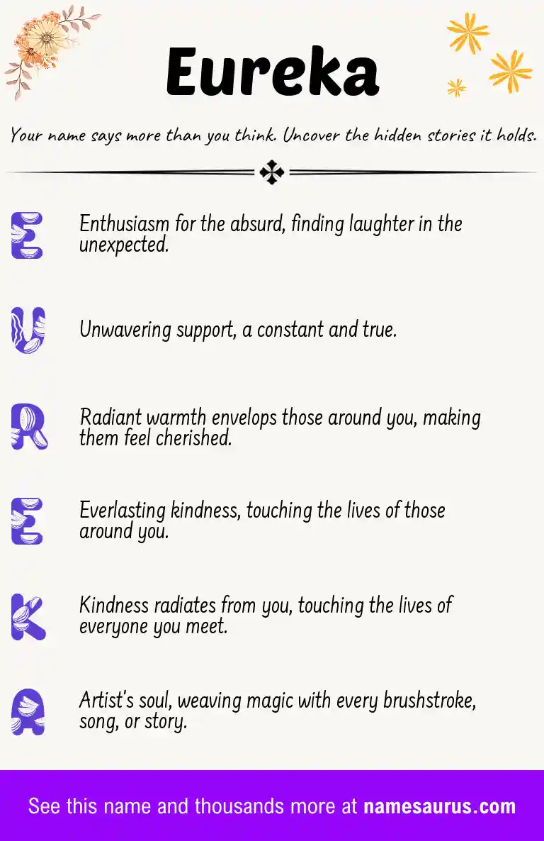 Acrostic poem about Eureka.