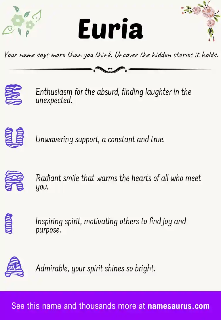 Acrostic poem about Euria.