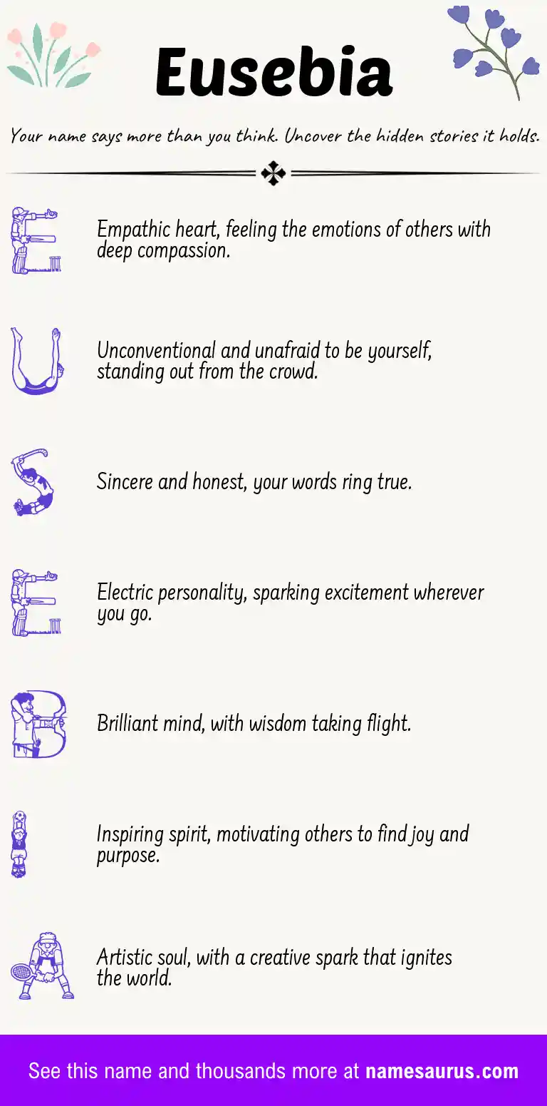 Acrostic poem about Eusebia.