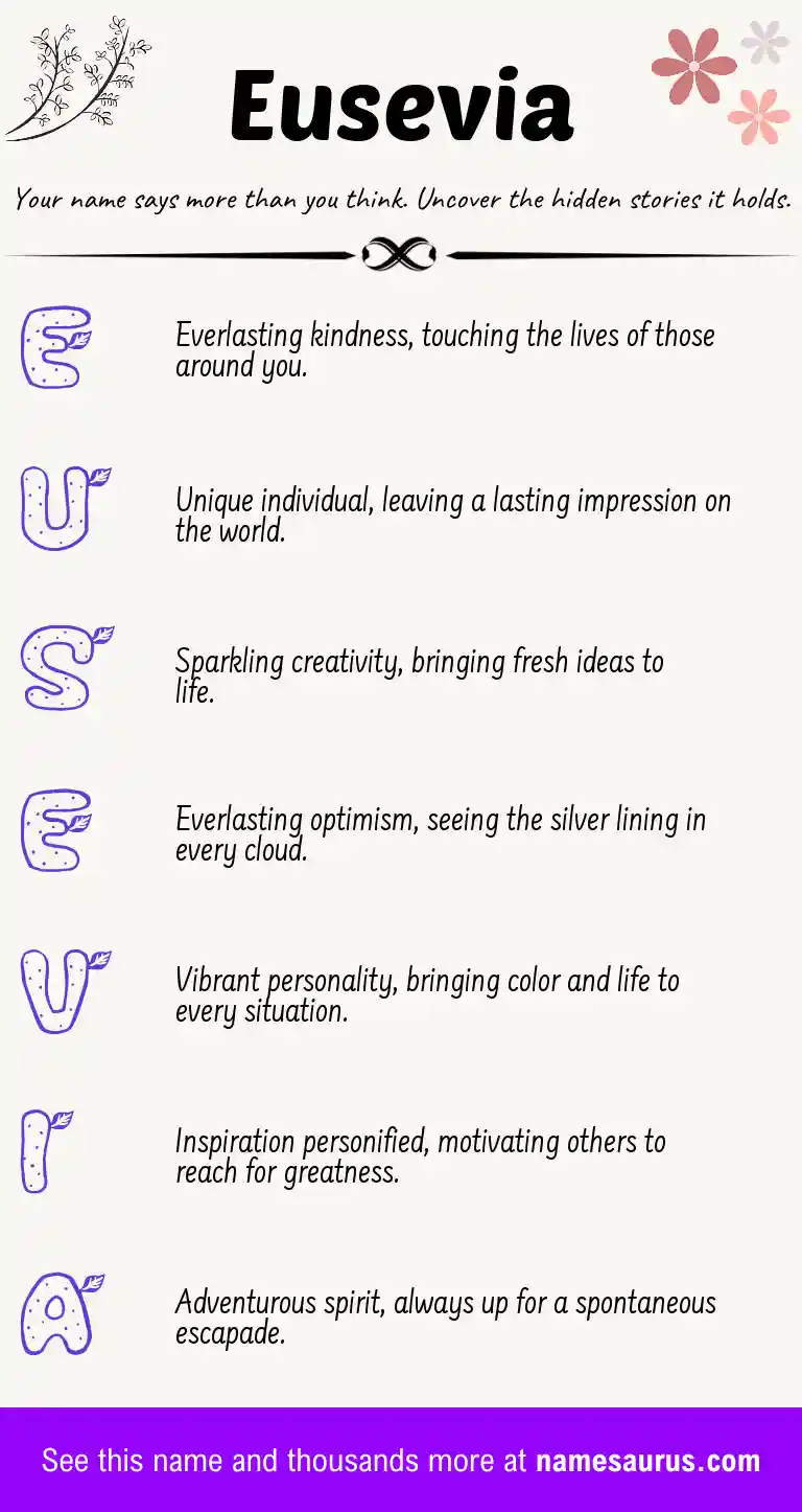 Acrostic poem about Eusevia.