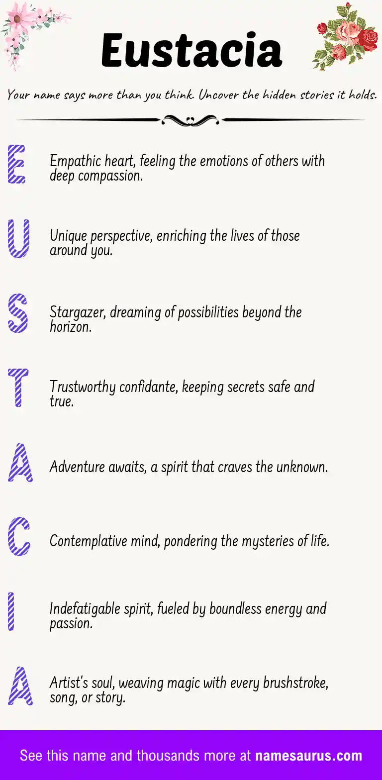 Acrostic poem about Eustacia.