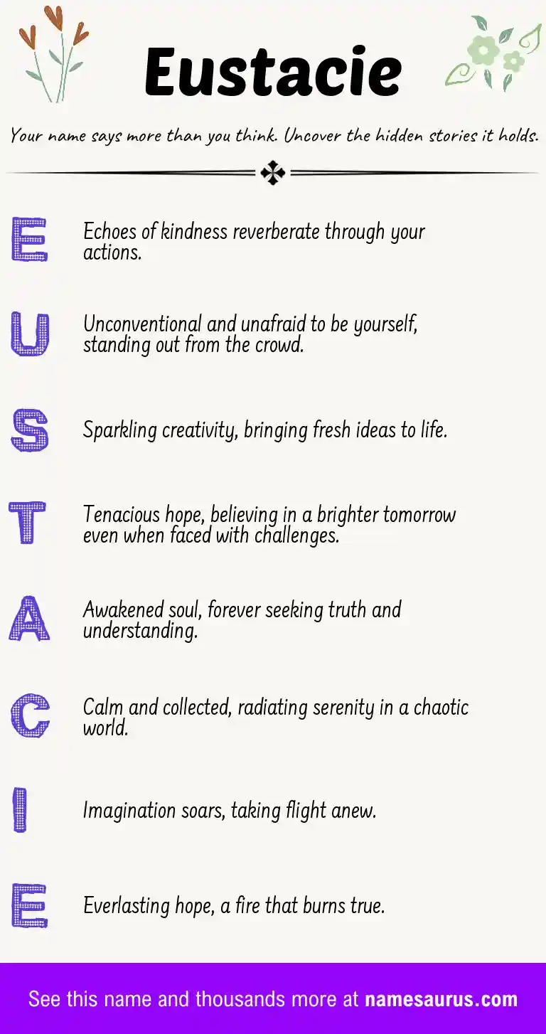 Acrostic poem about Eustacie.