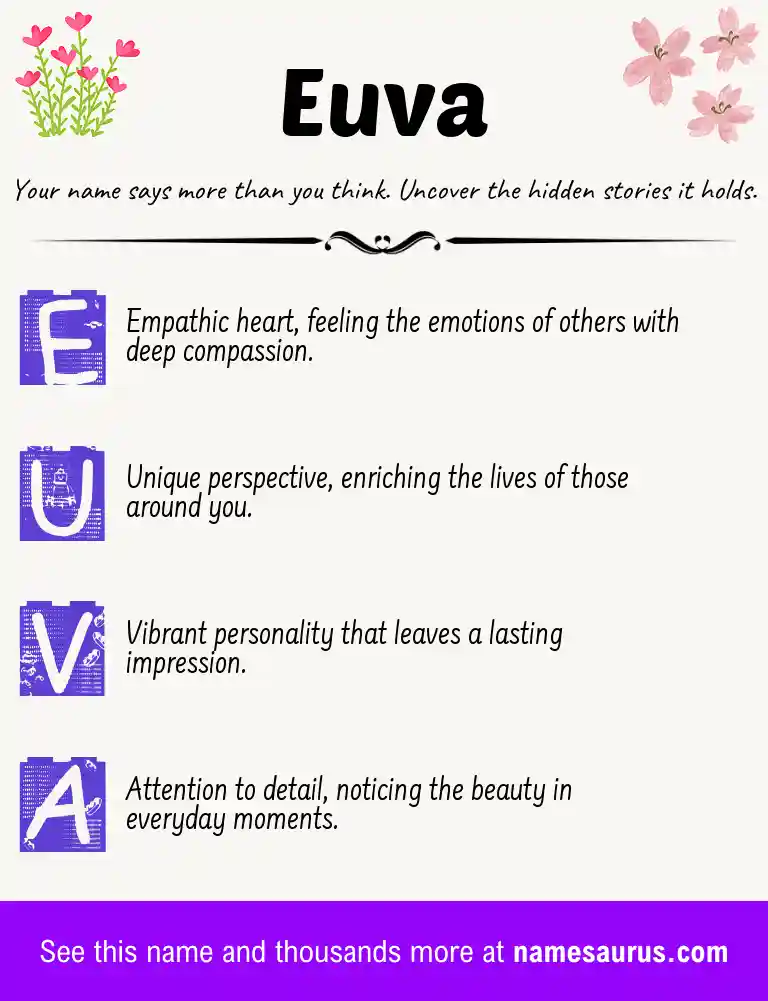 Acrostic poem about Euva.