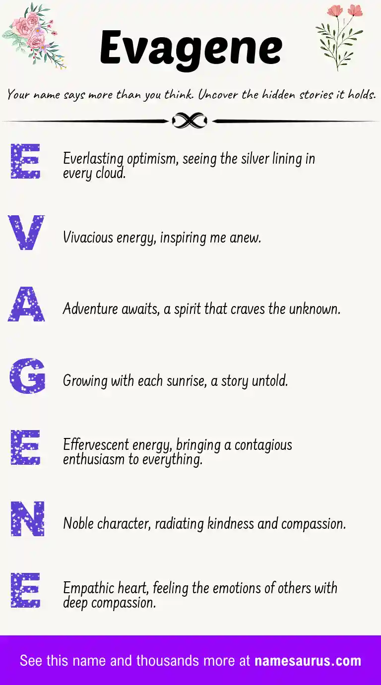 Acrostic poem about Evagene.