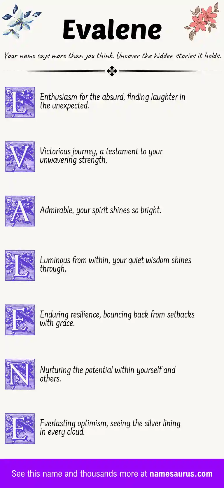 Acrostic poem about Evalene.