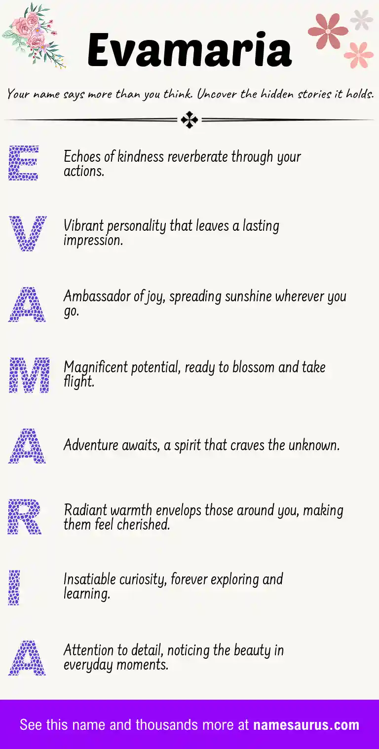 Acrostic poem about Evamaria.
