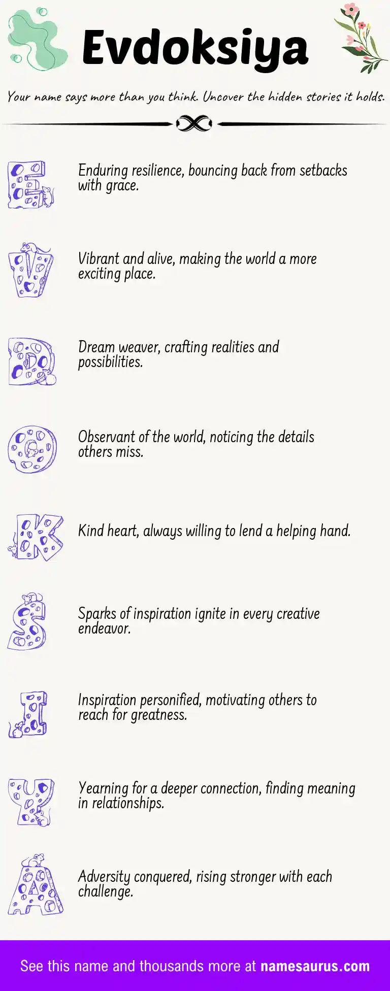Acrostic poem about Evdoksiya.