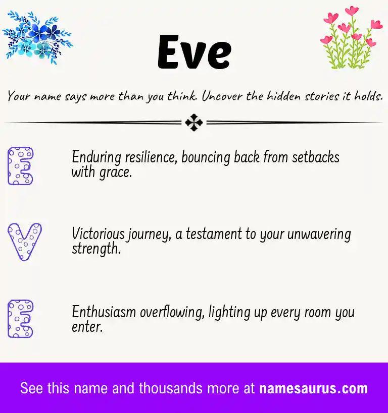 Acrostic poem about Eve.