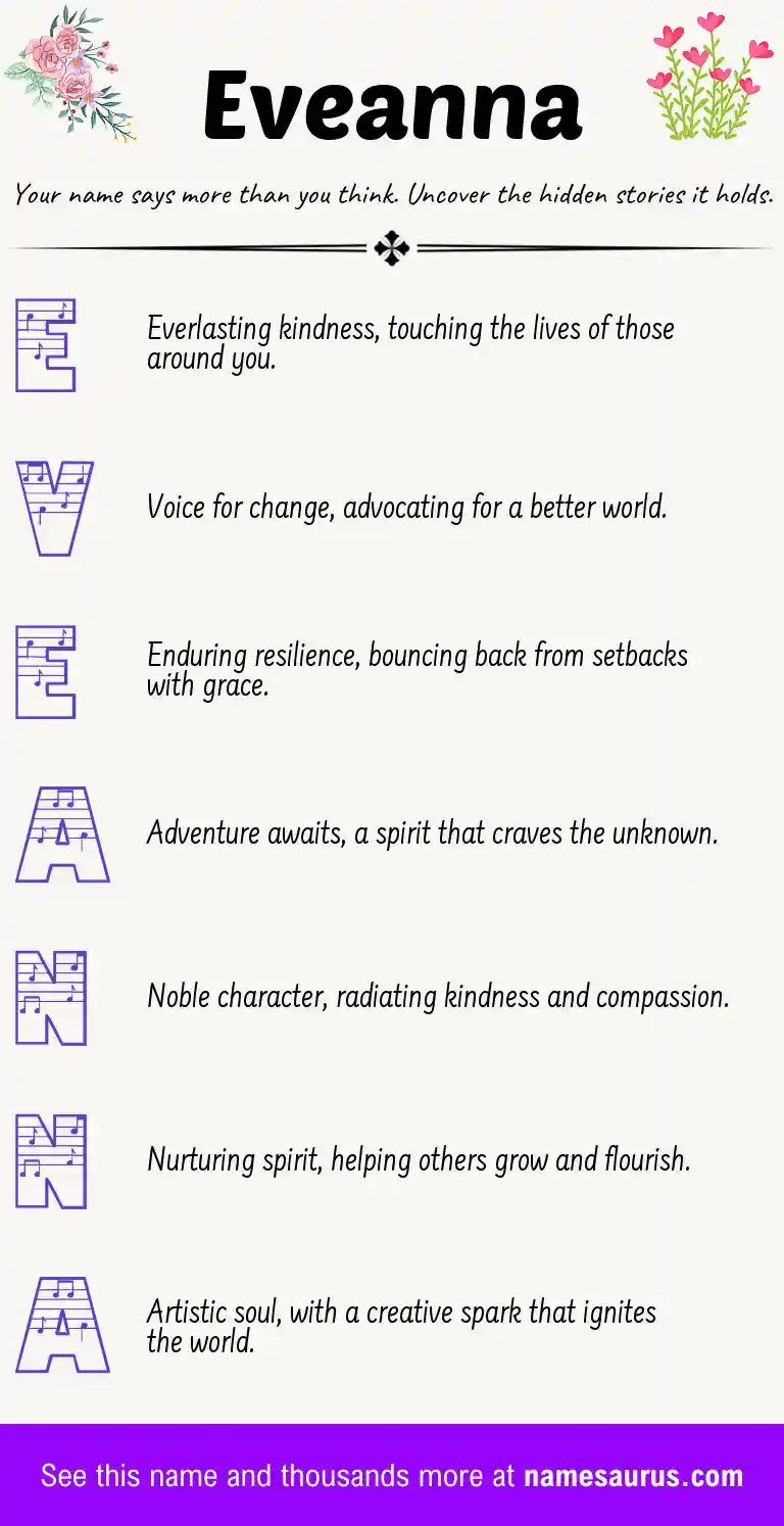 Acrostic poem about Eveanna.