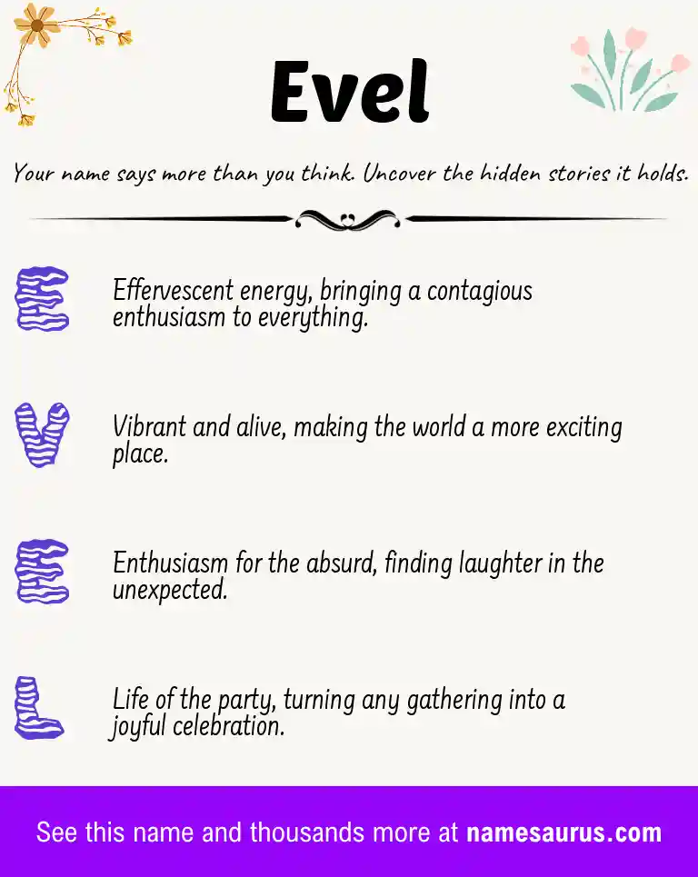 Acrostic poem about Evel.