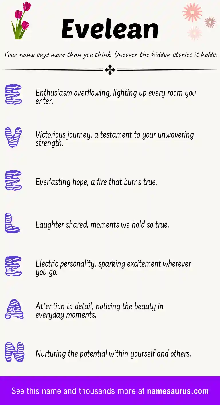 Acrostic poem about Evelean.