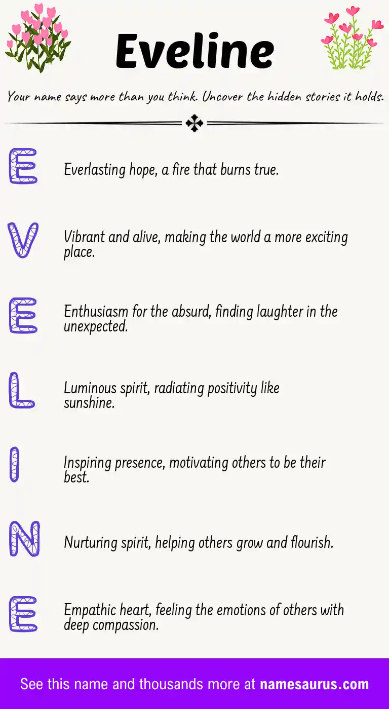 Acrostic poem about Eveline.