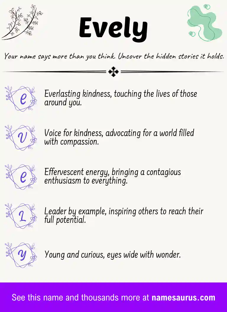 Acrostic poem about Evely.