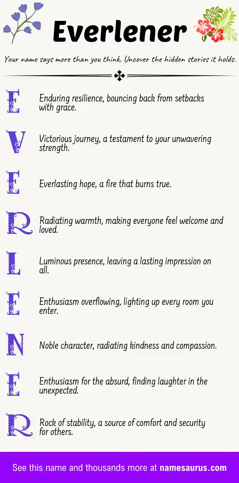 Acrostic poem about Everlener.