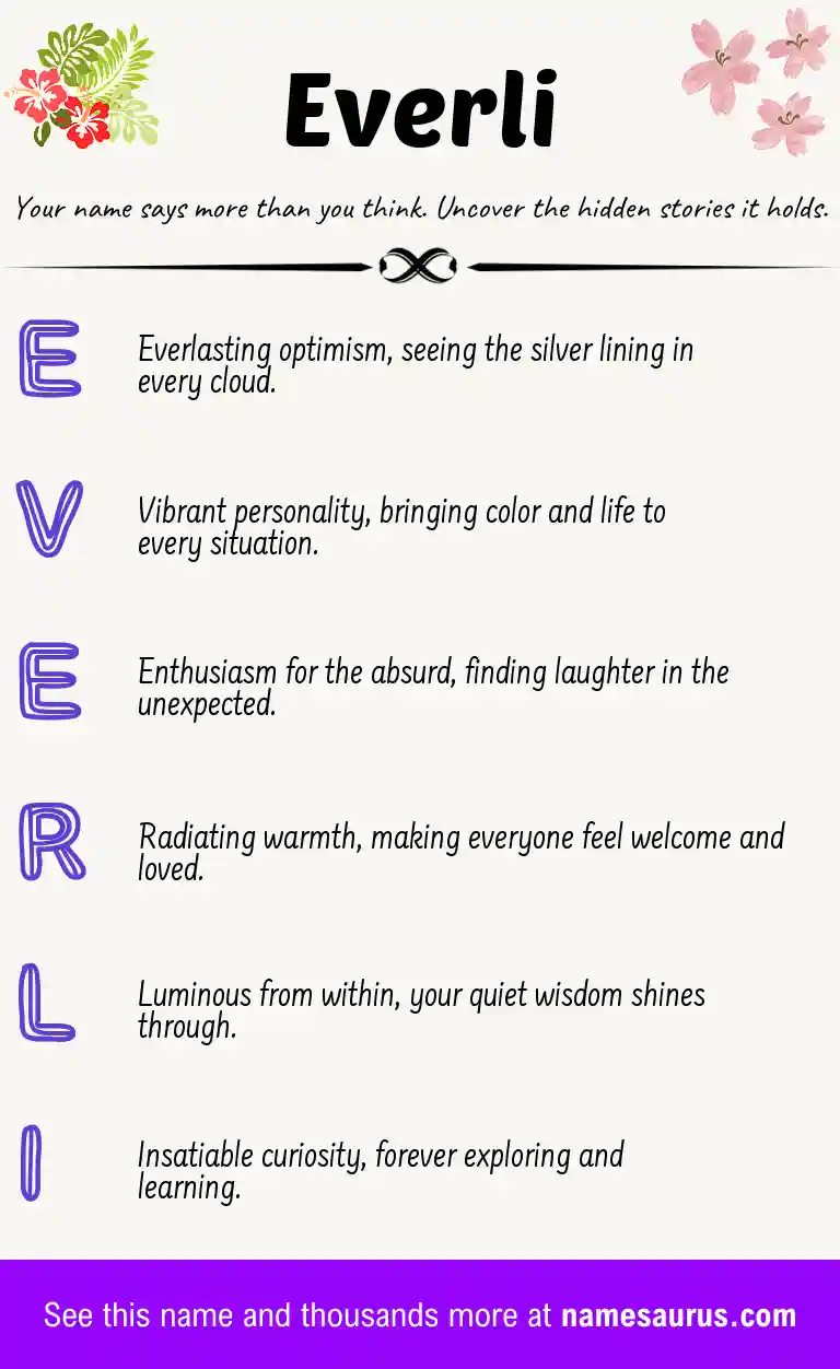 Acrostic poem about Everli.