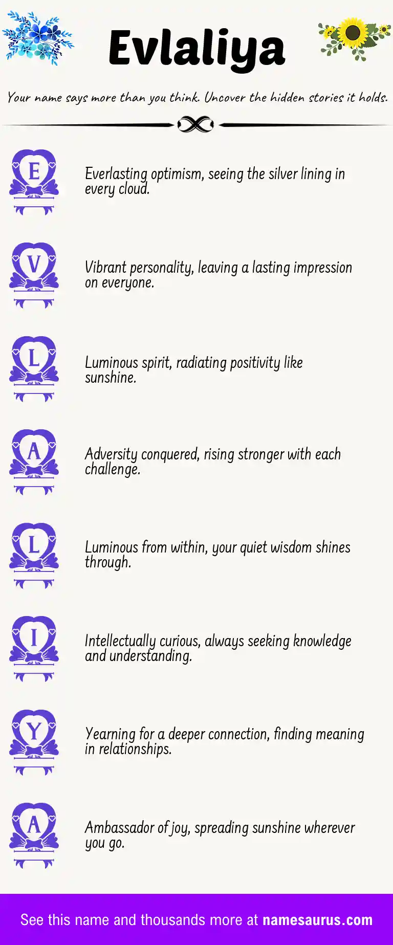 Acrostic poem about Evlaliya.