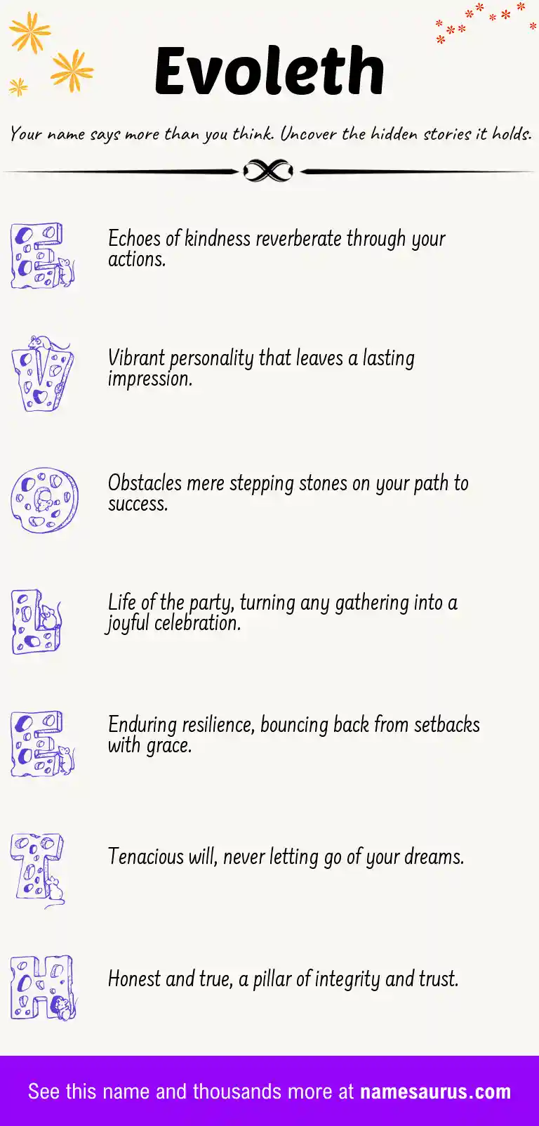 Acrostic poem about Evoleth.