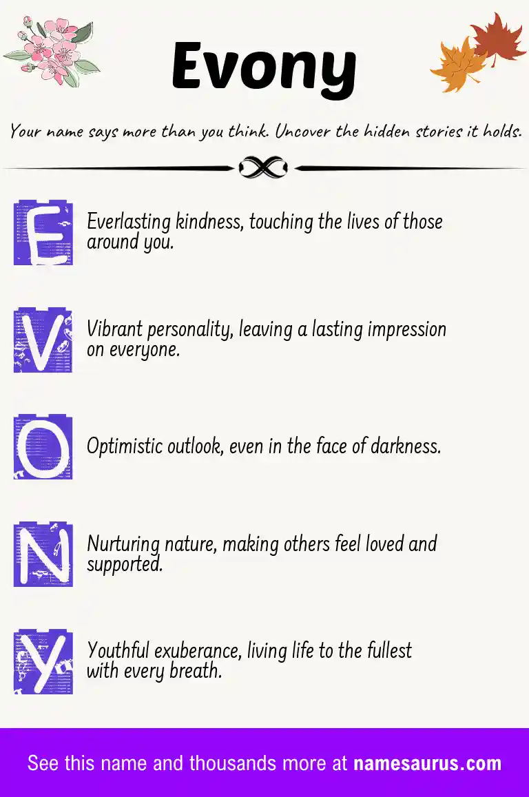 Acrostic poem about Evony.