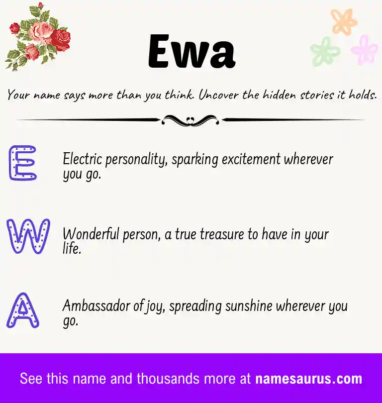 Acrostic poem about Ewa.