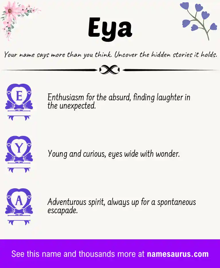 Acrostic poem about Eya.