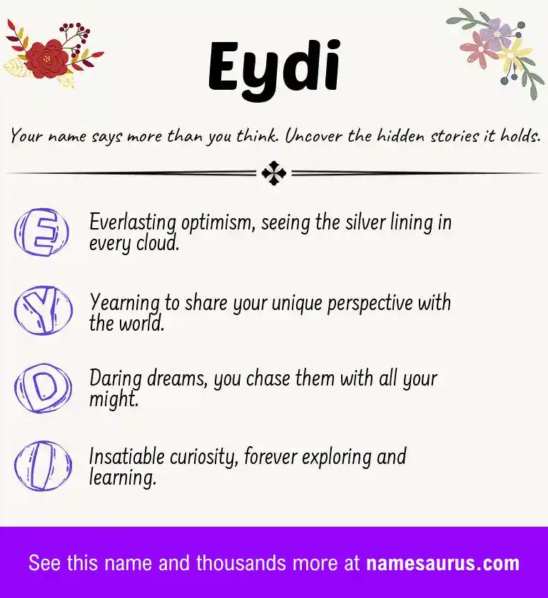 Acrostic poem about Eydi.