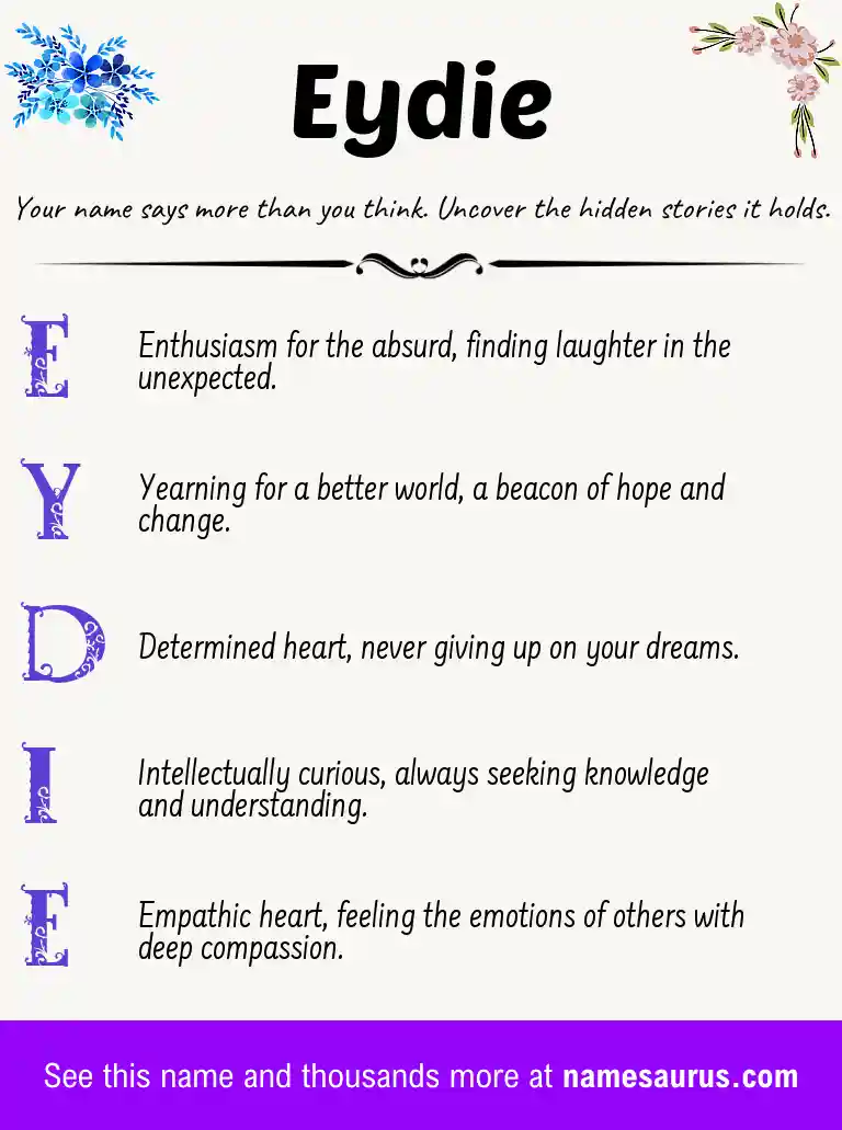 Acrostic poem about Eydie.