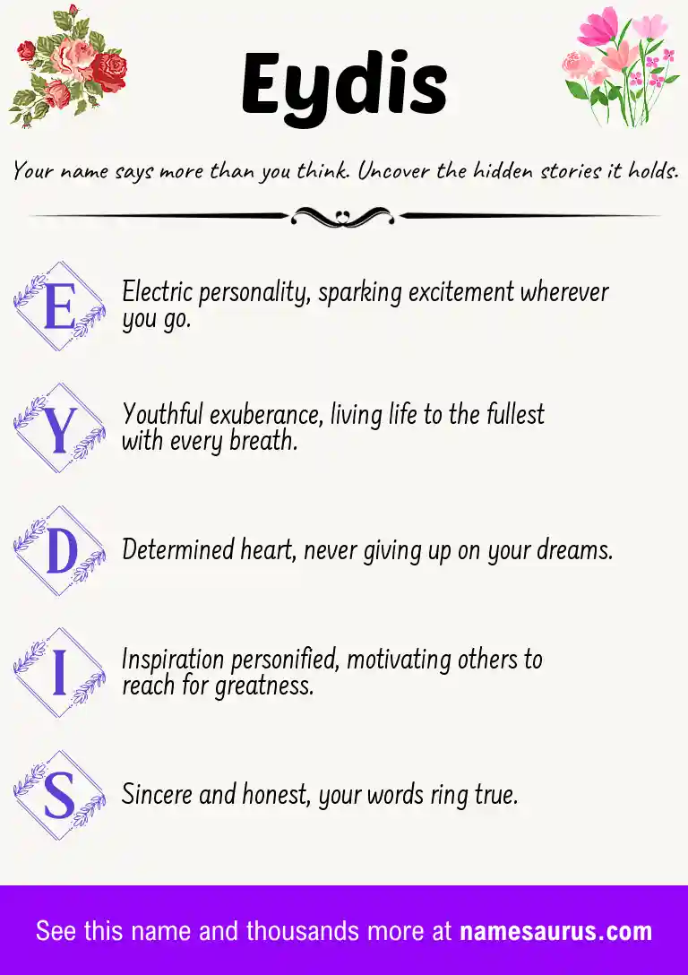 Acrostic poem about Eydis.