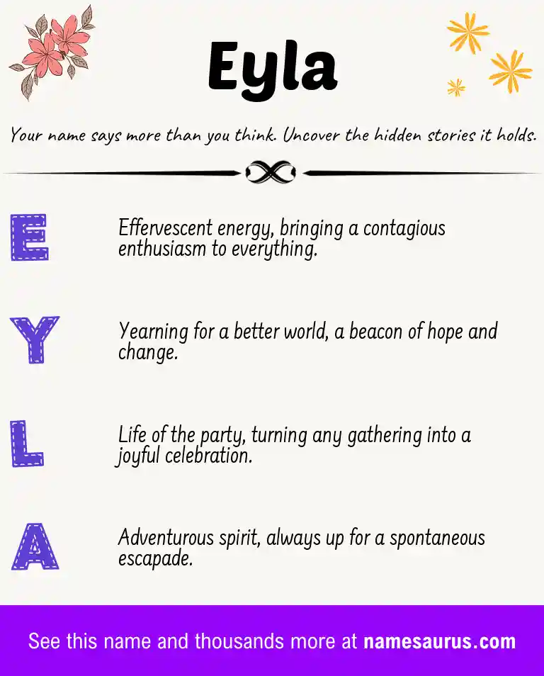 Acrostic poem about Eyla.