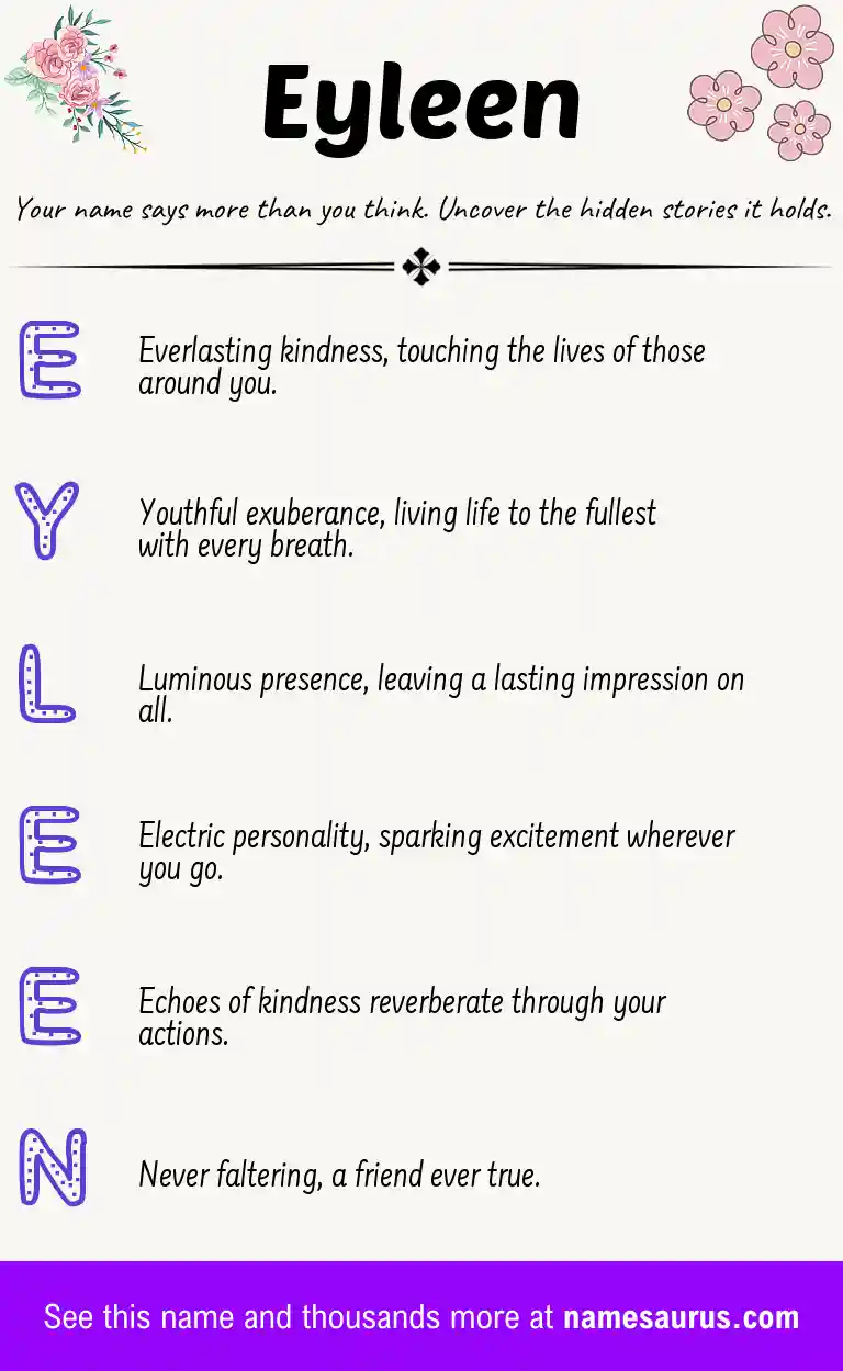 Acrostic poem about Eyleen.