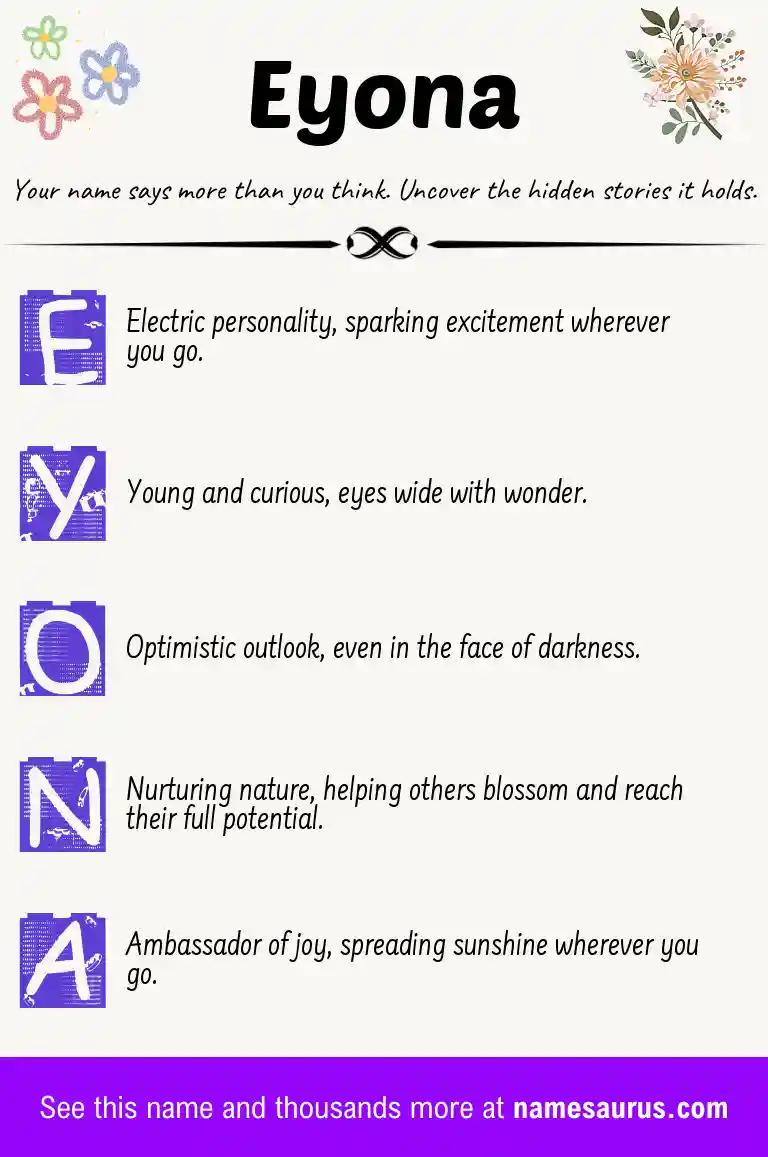 Acrostic poem about Eyona.