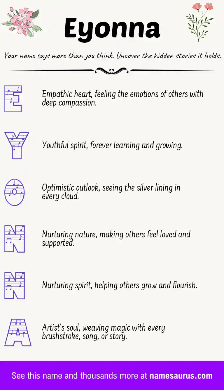 Acrostic poem about Eyonna.