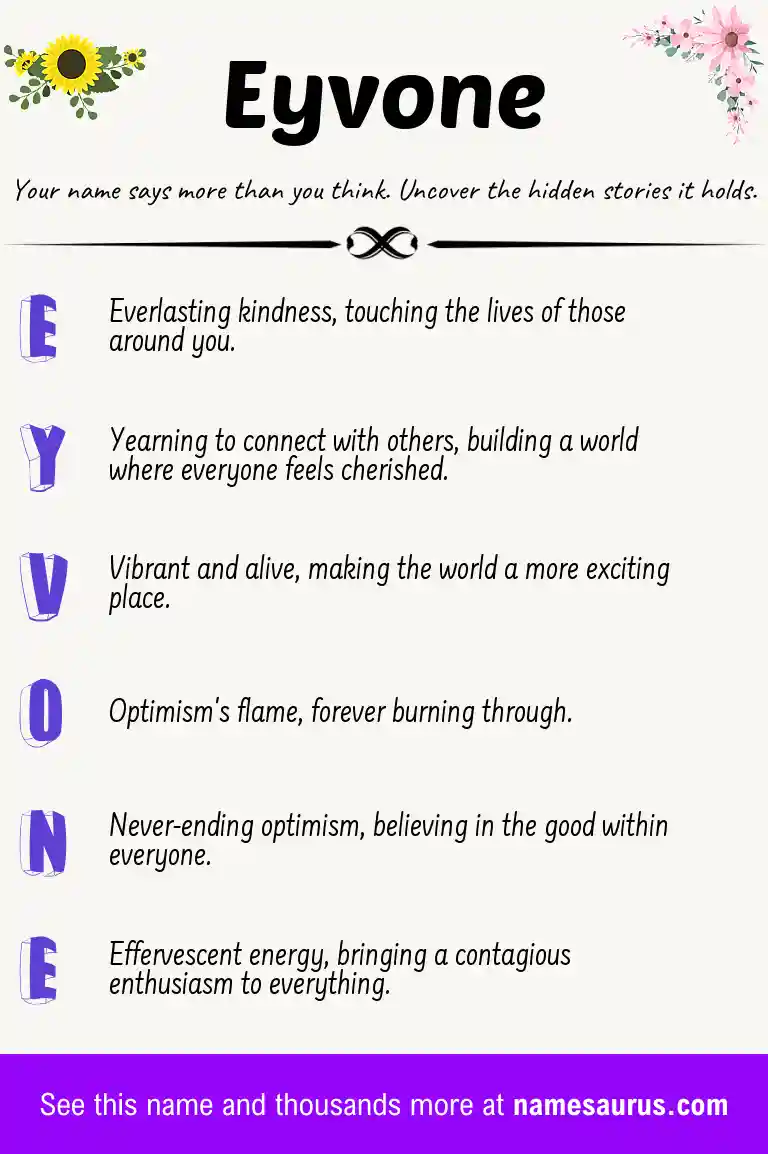 Acrostic poem about Eyvone.