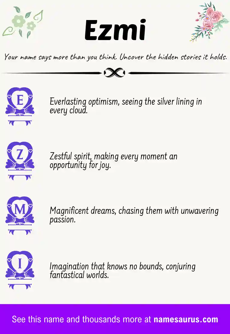 Acrostic poem about Ezmi.