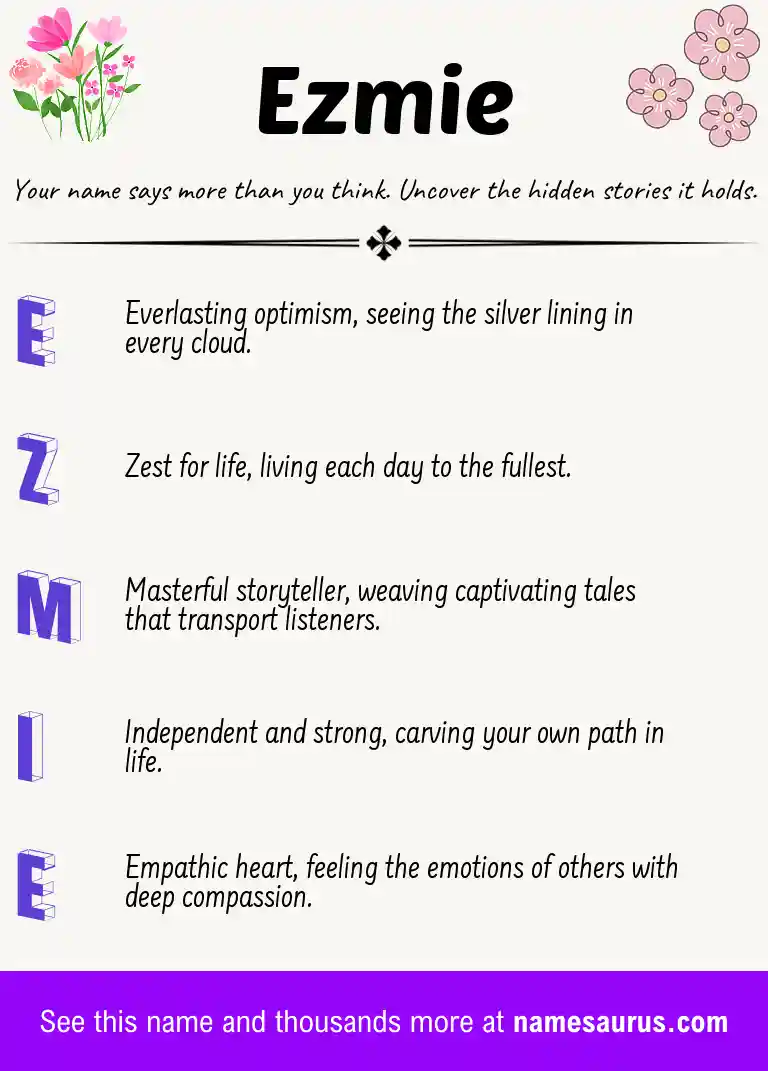Acrostic poem about Ezmie.