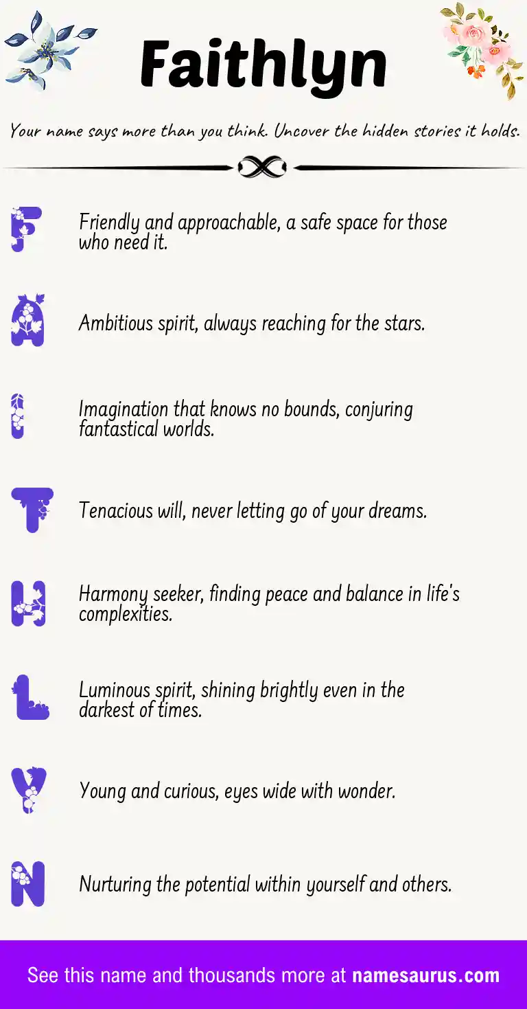 Acrostic poem about Faithlyn.