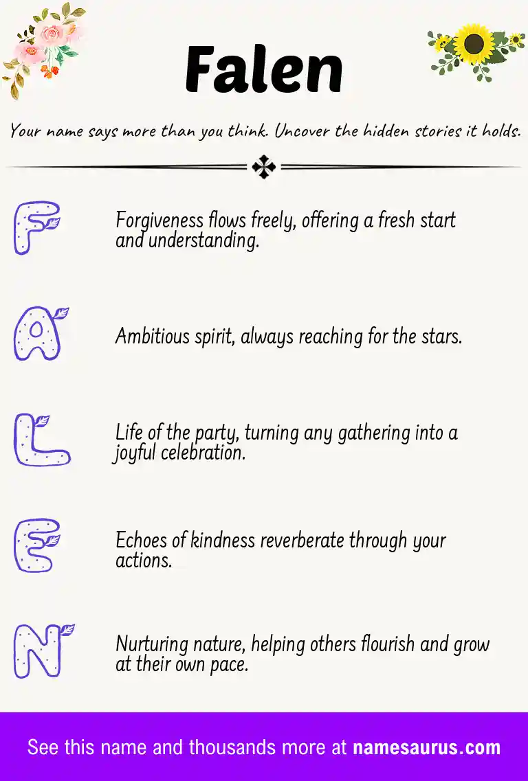 Acrostic poem about Falen.