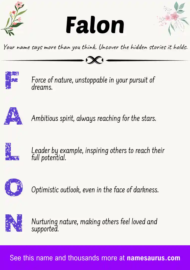 Acrostic poem about Falon.