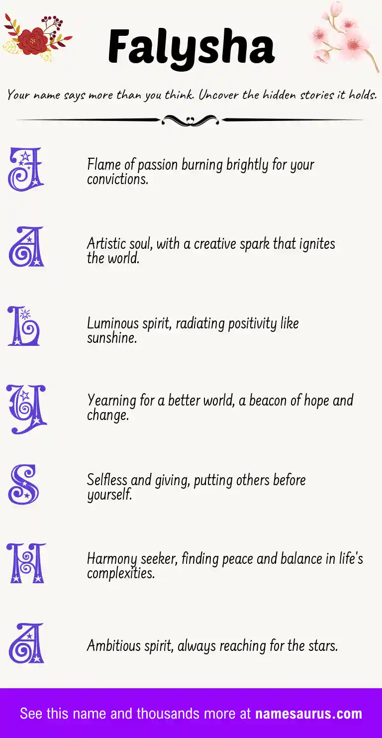 Acrostic poem about Falysha.