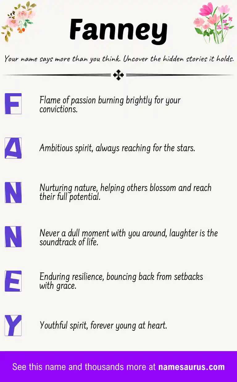 Acrostic poem about Fanney.