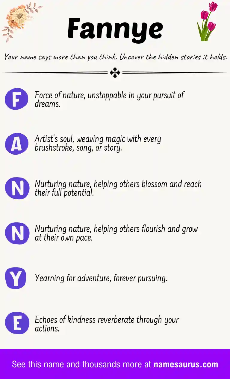 Acrostic poem about Fannye.