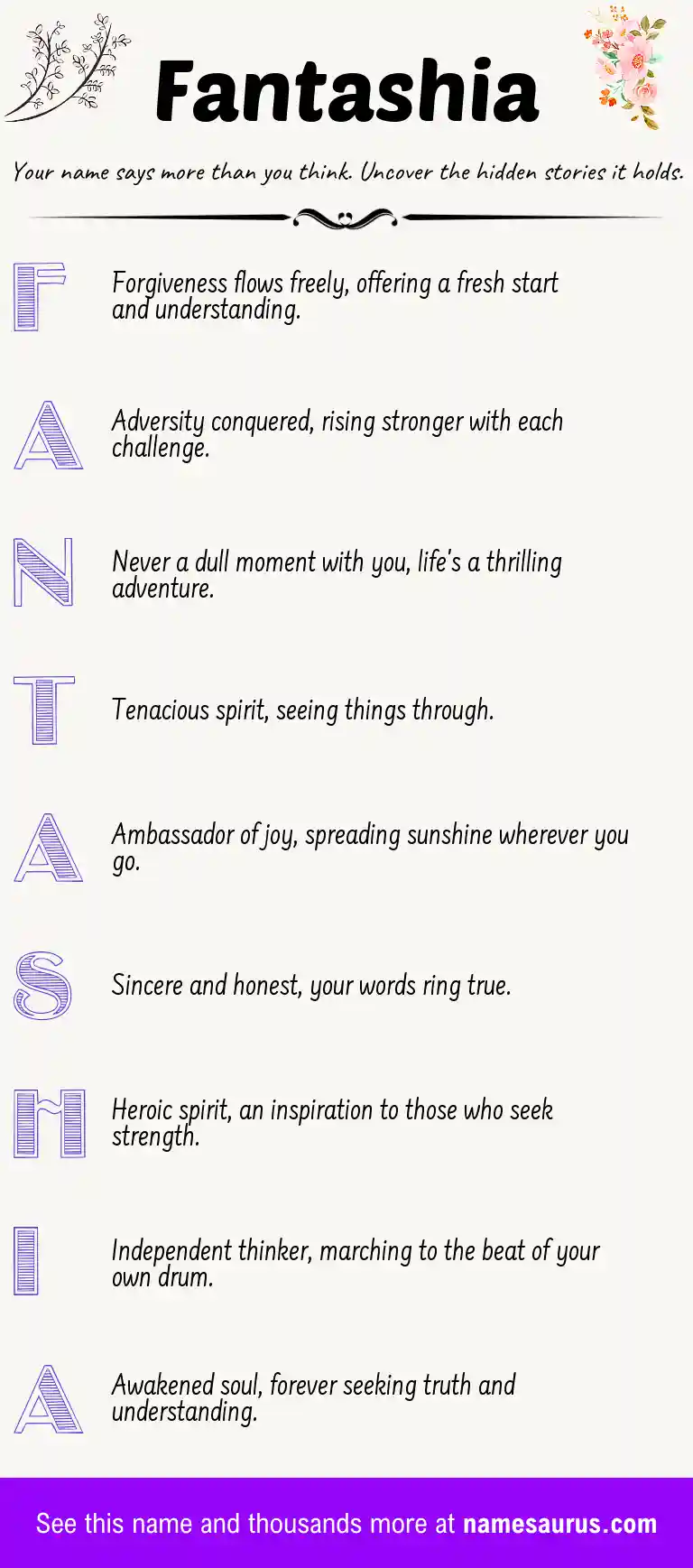 Acrostic poem about Fantashia.