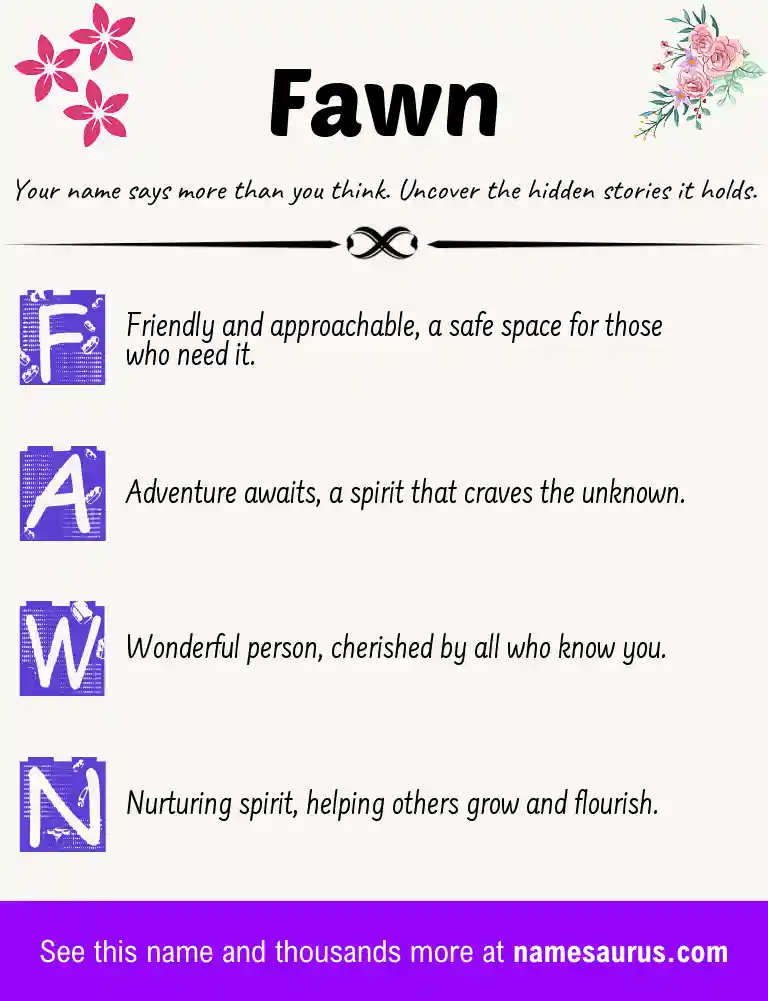 Acrostic poem about Fawn.