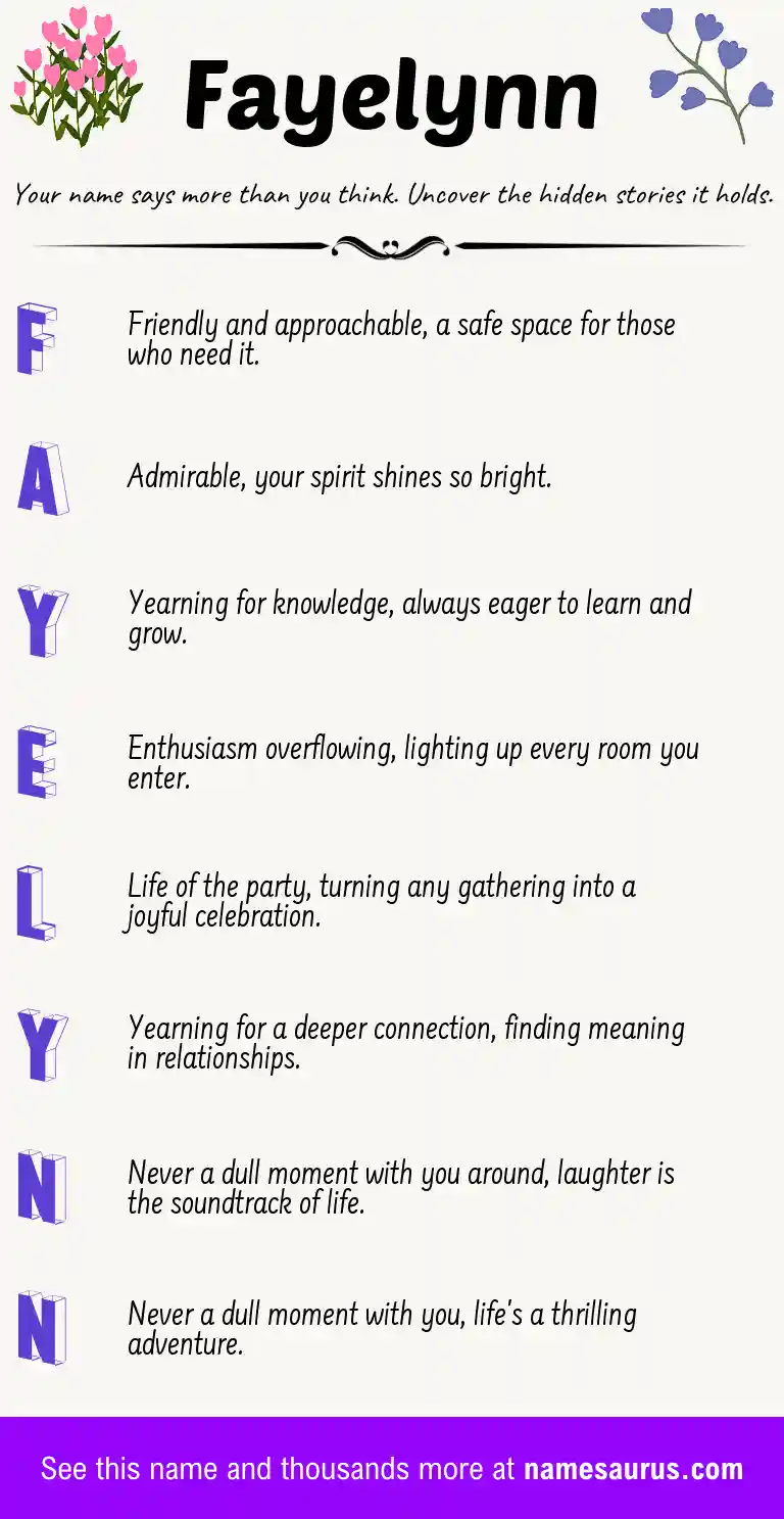 Acrostic poem about Fayelynn.