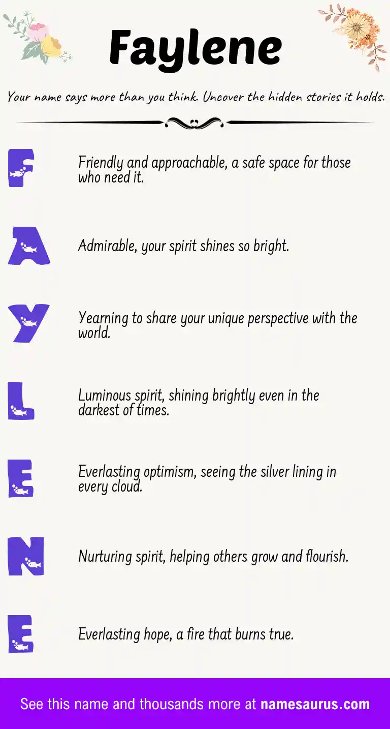 Acrostic poem about Faylene.