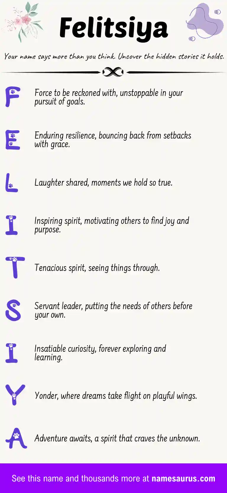 Acrostic poem about Felitsiya.