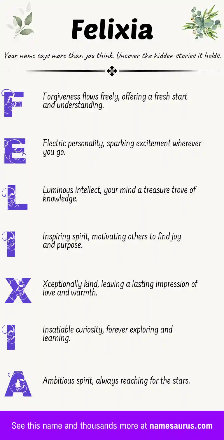 Acrostic poem about Felixia.