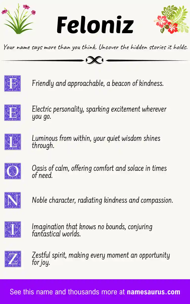 Acrostic poem about Feloniz.
