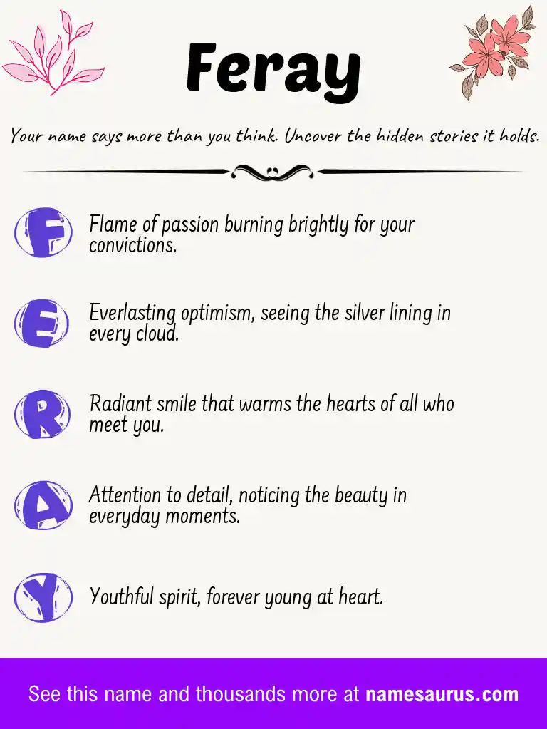 Acrostic poem about Feray.