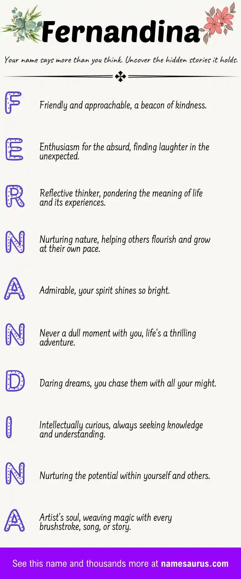 Acrostic poem about Fernandina.